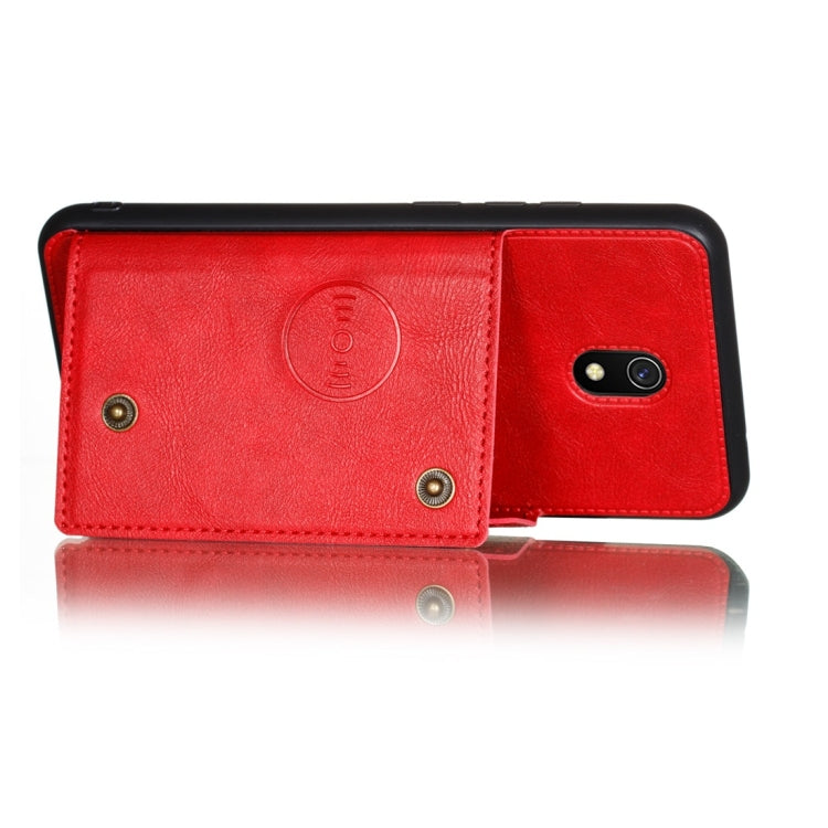 For Xiaomi Redmi 8A Shockproof Magnetic PU + TPU Protective Case with Card Slots