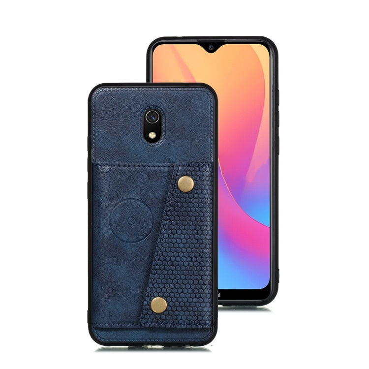 For Xiaomi Redmi 8A Shockproof Magnetic PU + TPU Protective Case with Card Slots