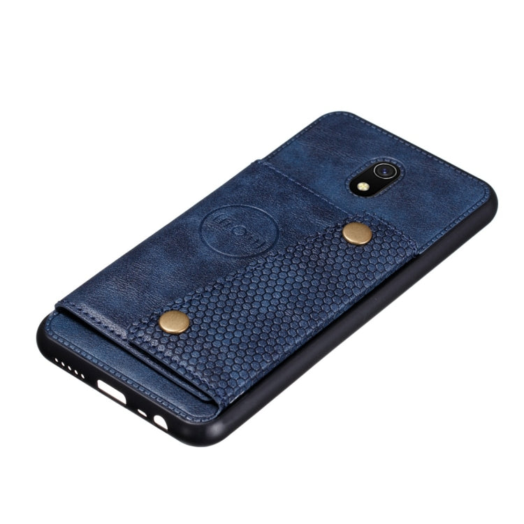 For Xiaomi Redmi 8A Shockproof Magnetic PU + TPU Protective Case with Card Slots