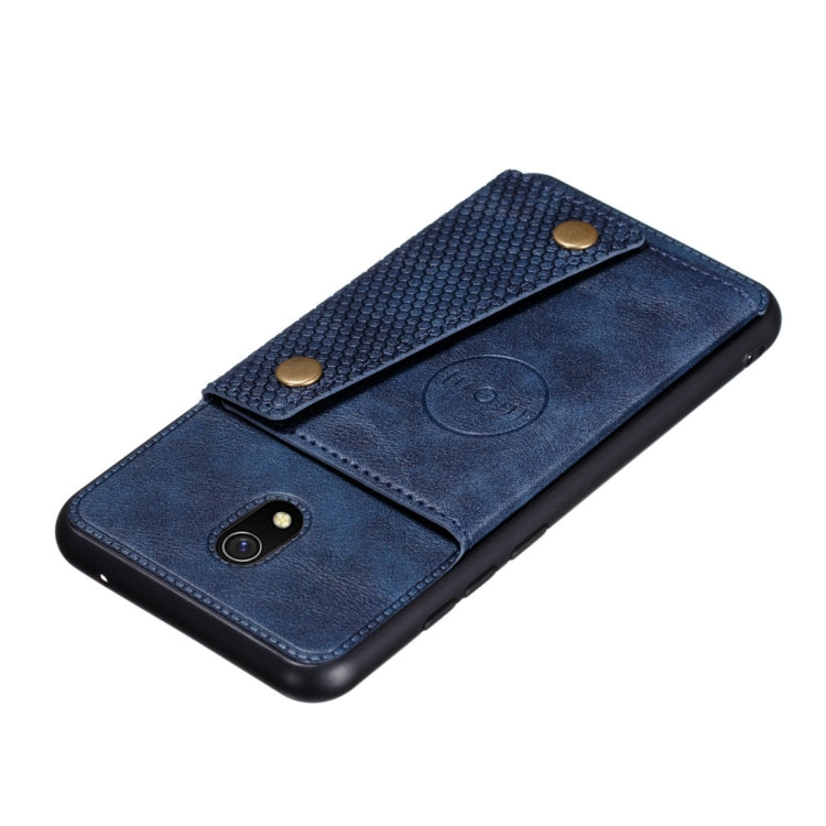 For Xiaomi Redmi 8A Shockproof Magnetic PU + TPU Protective Case with Card Slots