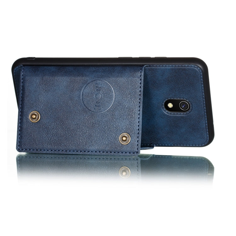 For Xiaomi Redmi 8A Shockproof Magnetic PU + TPU Protective Case with Card Slots