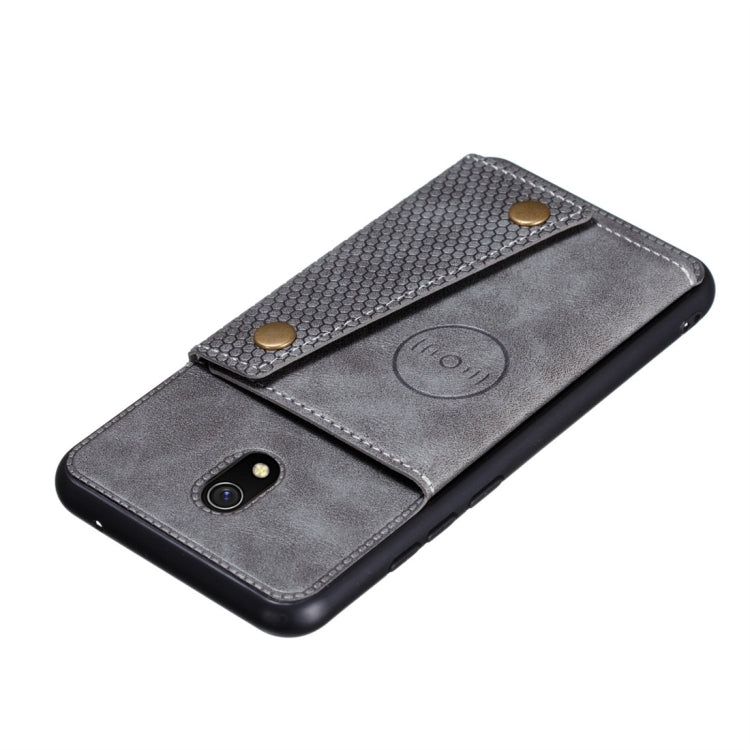 For Xiaomi Redmi 8A Shockproof Magnetic PU + TPU Protective Case with Card Slots