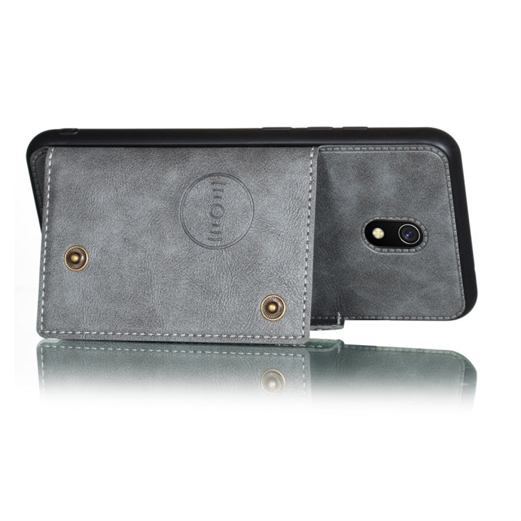 For Xiaomi Redmi 8A Shockproof Magnetic PU + TPU Protective Case with Card Slots