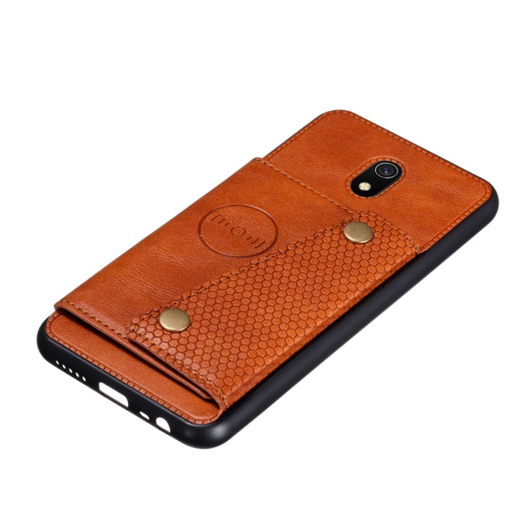 For Xiaomi Redmi 8A Shockproof Magnetic PU + TPU Protective Case with Card Slots