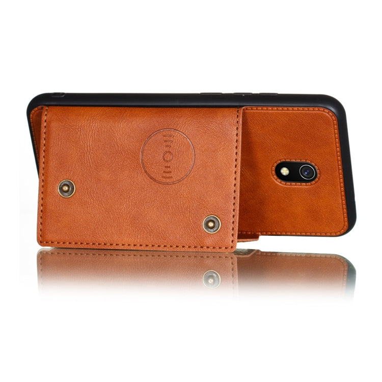 For Xiaomi Redmi 8A Shockproof Magnetic PU + TPU Protective Case with Card Slots