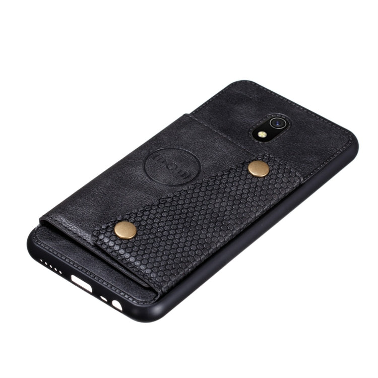 For Xiaomi Redmi 8A Shockproof Magnetic PU + TPU Protective Case with Card Slots