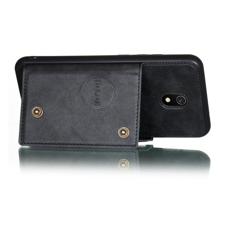 For Xiaomi Redmi 8A Shockproof Magnetic PU + TPU Protective Case with Card Slots