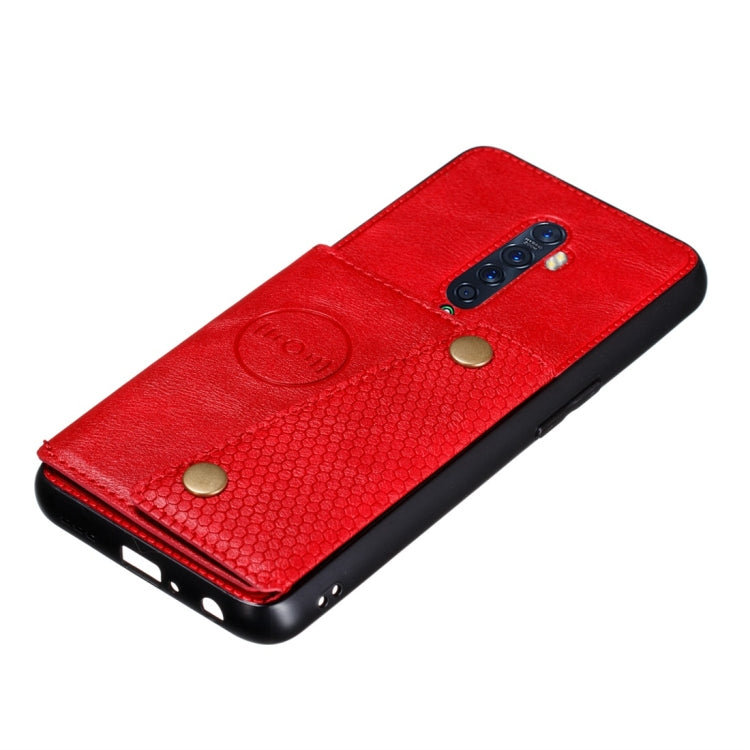 For OPPO Reno2 Shockproof Magnetic PU + TPU Protective Case with Card Slots