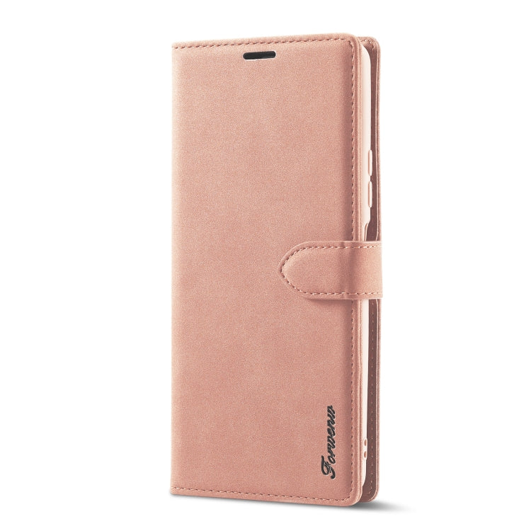For Xiaomi Redmi Note 10 Forwenw F1 Series Matte Strong Magnetism Horizontal Flip Leather Case with Holder & Card Slots & Wallet & Photo Frame