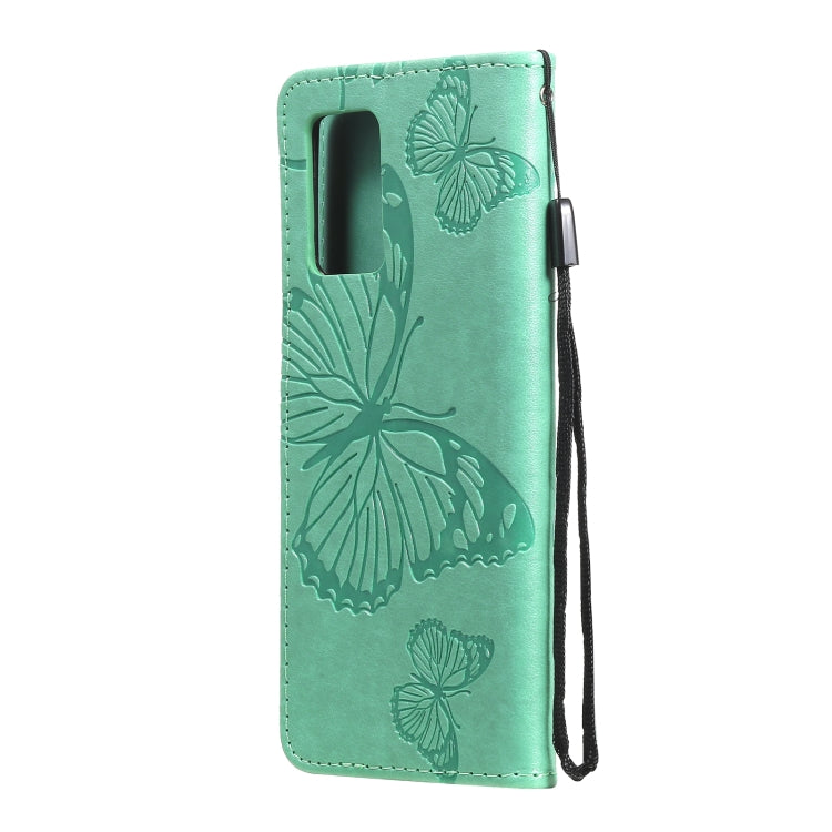 For OPPO A74 4G / F19 4G Pressed Printing Butterfly Pattern Horizontal Flip PU Leather Case with Holder & Card Slots & Wallet & Lanyard