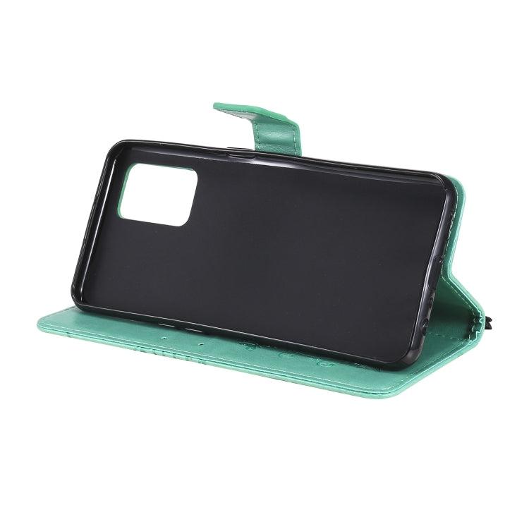 For OPPO A74 4G / F19 4G Pressed Printing Butterfly Pattern Horizontal Flip PU Leather Case with Holder & Card Slots & Wallet & Lanyard