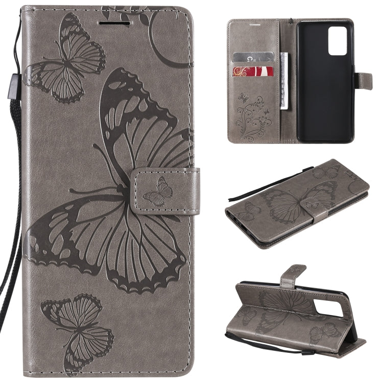 For OPPO A74 4G / F19 4G Pressed Printing Butterfly Pattern Horizontal Flip PU Leather Case with Holder & Card Slots & Wallet & Lanyard