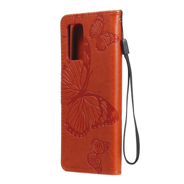 For OPPO A74 4G / F19 4G Pressed Printing Butterfly Pattern Horizontal Flip PU Leather Case with Holder & Card Slots & Wallet & Lanyard