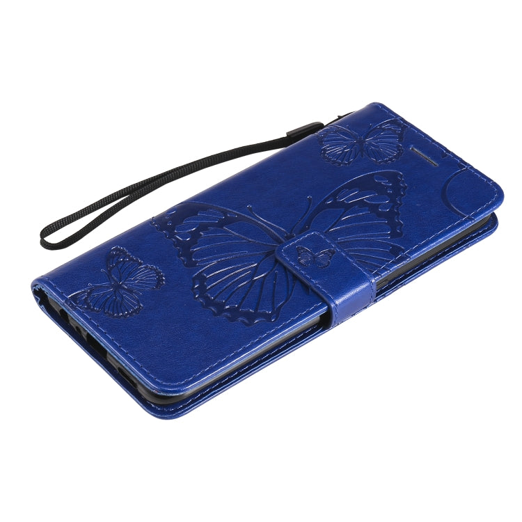 For OPPO A74 4G / F19 4G Pressed Printing Butterfly Pattern Horizontal Flip PU Leather Case with Holder & Card Slots & Wallet & Lanyard
