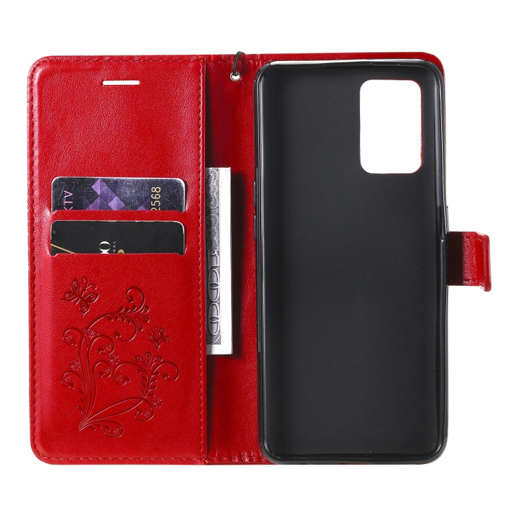 For OPPO A74 4G / F19 4G Pressed Printing Butterfly Pattern Horizontal Flip PU Leather Case with Holder & Card Slots & Wallet & Lanyard