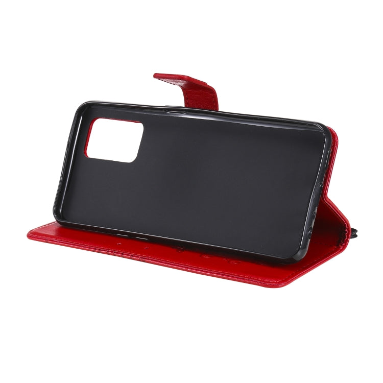 For OPPO A74 4G / F19 4G Pressed Printing Butterfly Pattern Horizontal Flip PU Leather Case with Holder & Card Slots & Wallet & Lanyard