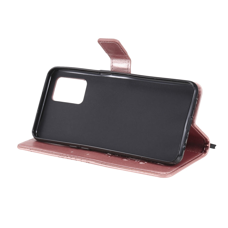 For OPPO A74 4G / F19 4G Pressed Printing Butterfly Pattern Horizontal Flip PU Leather Case with Holder & Card Slots & Wallet & Lanyard