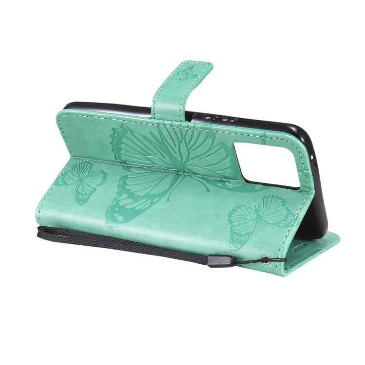 For OPPO Realme 8 Pro / Realme 8 Pressed Printing Butterfly Pattern Horizontal Flip PU Leather Case with Holder & Card Slots & Wallet & Lanyard