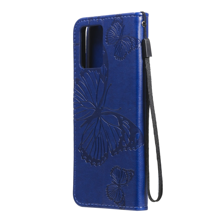 For OPPO Realme 8 Pro / Realme 8 Pressed Printing Butterfly Pattern Horizontal Flip PU Leather Case with Holder & Card Slots & Wallet & Lanyard
