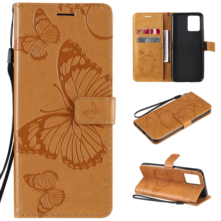 For OPPO Realme 8 Pro / Realme 8 Pressed Printing Butterfly Pattern Horizontal Flip PU Leather Case with Holder & Card Slots & Wallet & Lanyard