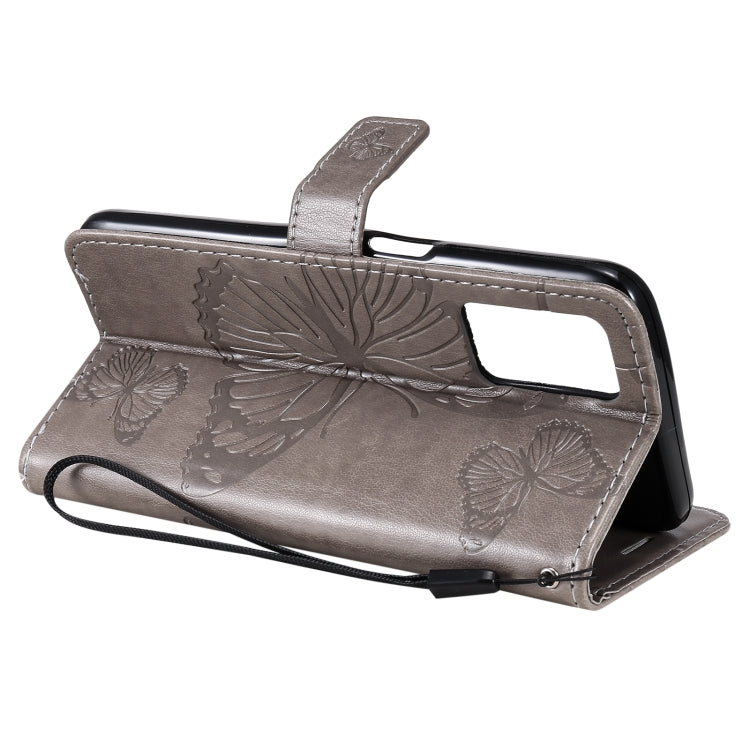 For OPPO Realme V13 Pressed Printing Butterfly Pattern Horizontal Flip PU Leather Case with Holder & Card Slots & Wallet & Lanyard