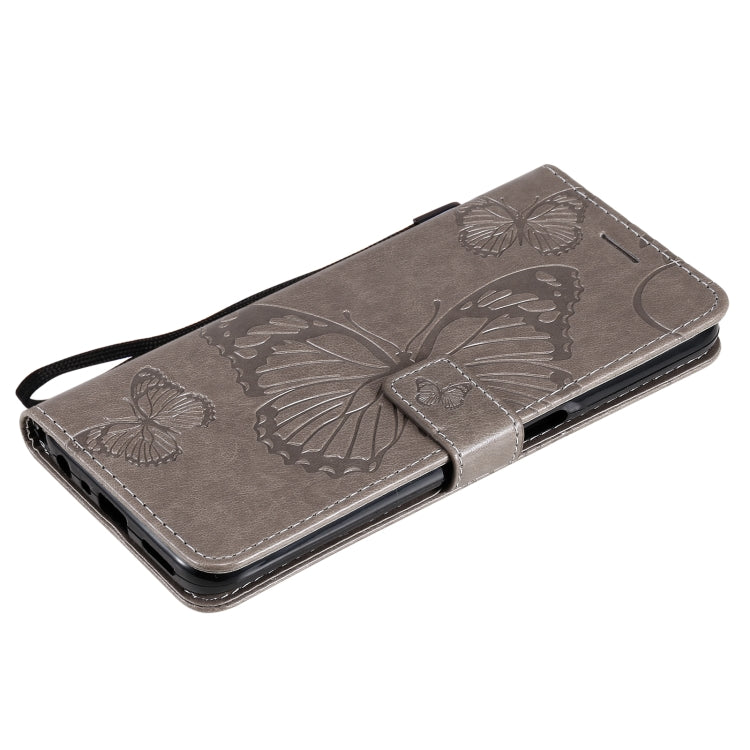 For OPPO Realme V13 Pressed Printing Butterfly Pattern Horizontal Flip PU Leather Case with Holder & Card Slots & Wallet & Lanyard