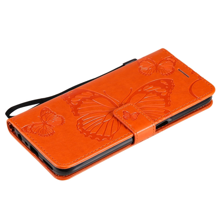 For OPPO Realme V13 Pressed Printing Butterfly Pattern Horizontal Flip PU Leather Case with Holder & Card Slots & Wallet & Lanyard