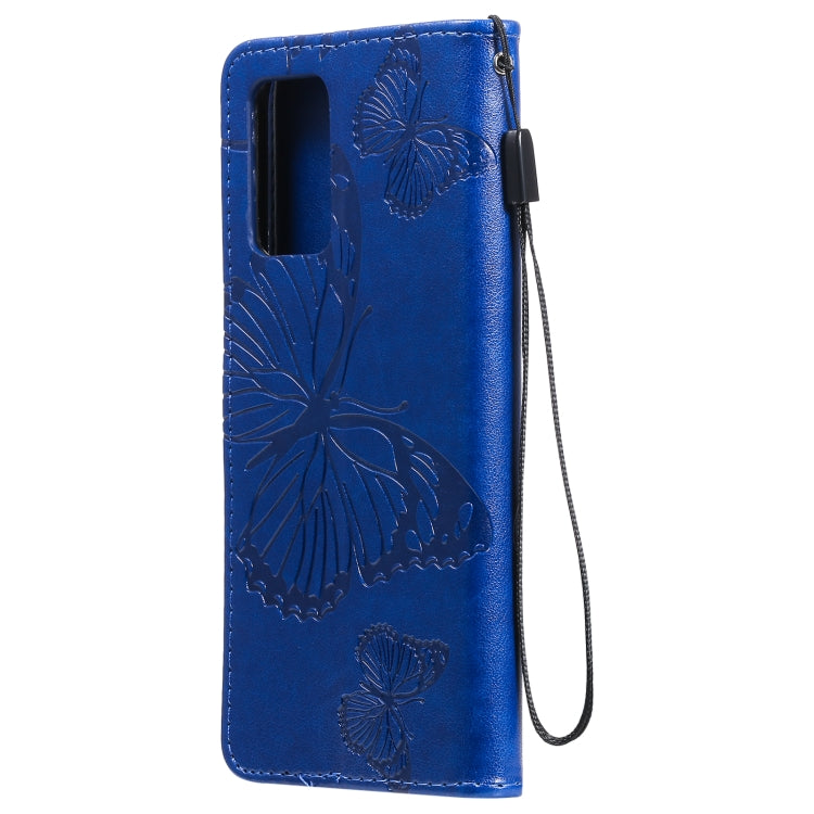 For OPPO Realme V13 Pressed Printing Butterfly Pattern Horizontal Flip PU Leather Case with Holder & Card Slots & Wallet & Lanyard