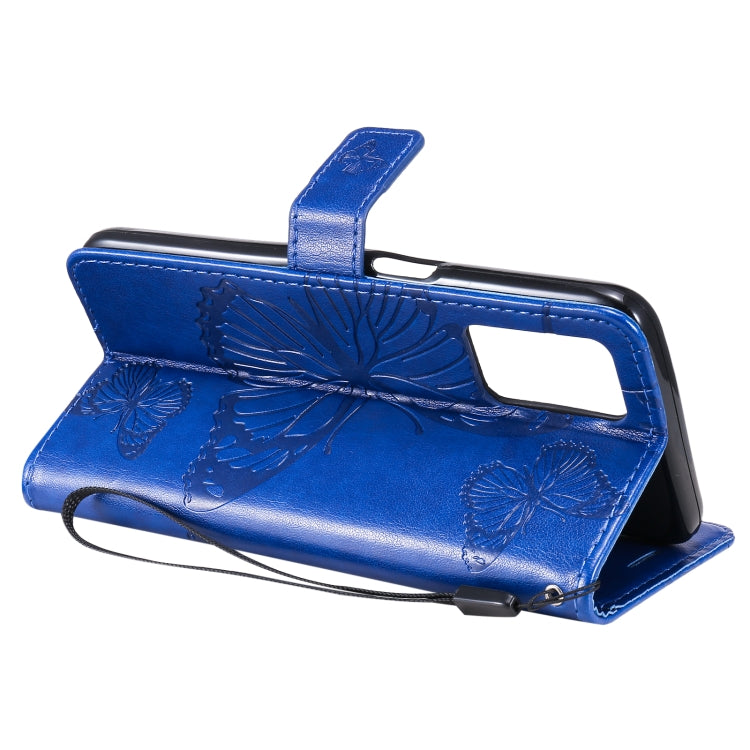 For OPPO Realme V13 Pressed Printing Butterfly Pattern Horizontal Flip PU Leather Case with Holder & Card Slots & Wallet & Lanyard