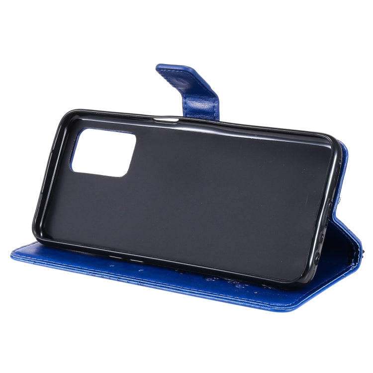 For OPPO Realme V13 Pressed Printing Butterfly Pattern Horizontal Flip PU Leather Case with Holder & Card Slots & Wallet & Lanyard