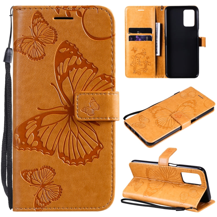 For OPPO Realme V13 Pressed Printing Butterfly Pattern Horizontal Flip PU Leather Case with Holder & Card Slots & Wallet & Lanyard
