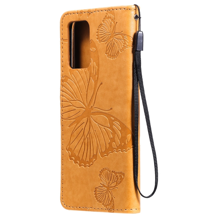 For OPPO Realme V13 Pressed Printing Butterfly Pattern Horizontal Flip PU Leather Case with Holder & Card Slots & Wallet & Lanyard