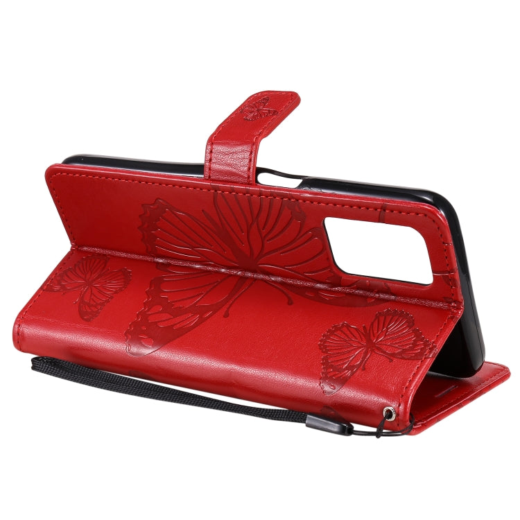 For OPPO Realme V13 Pressed Printing Butterfly Pattern Horizontal Flip PU Leather Case with Holder & Card Slots & Wallet & Lanyard