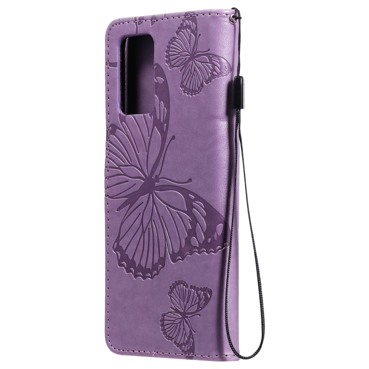 For OPPO Realme V13 Pressed Printing Butterfly Pattern Horizontal Flip PU Leather Case with Holder & Card Slots & Wallet & Lanyard