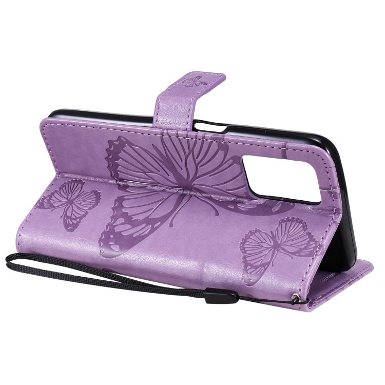 For OPPO Realme V13 Pressed Printing Butterfly Pattern Horizontal Flip PU Leather Case with Holder & Card Slots & Wallet & Lanyard