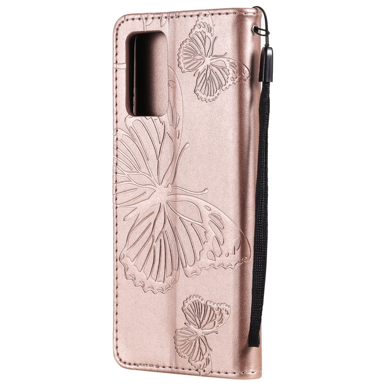 For OPPO Realme V13 Pressed Printing Butterfly Pattern Horizontal Flip PU Leather Case with Holder & Card Slots & Wallet & Lanyard