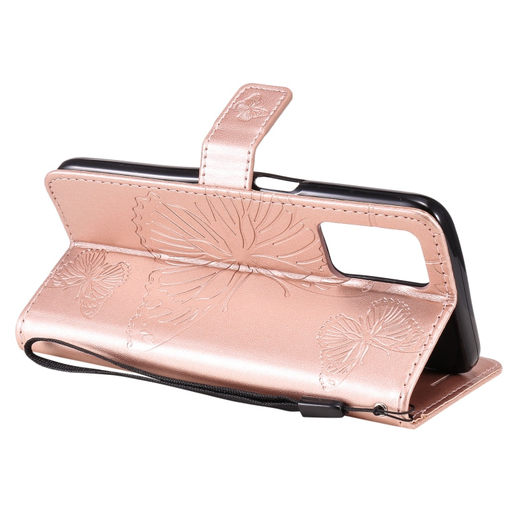 For OPPO Realme V13 Pressed Printing Butterfly Pattern Horizontal Flip PU Leather Case with Holder & Card Slots & Wallet & Lanyard