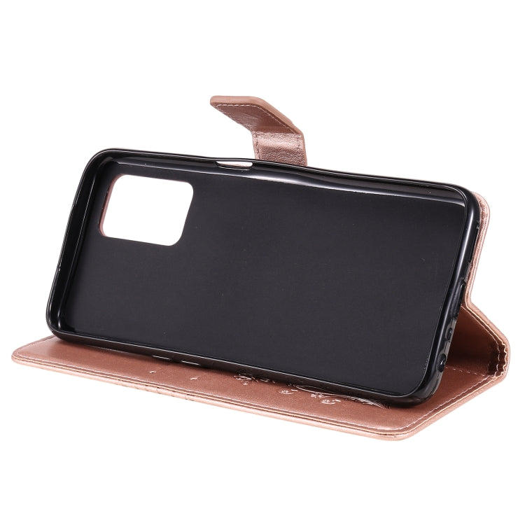 For OPPO Realme V13 Pressed Printing Butterfly Pattern Horizontal Flip PU Leather Case with Holder & Card Slots & Wallet & Lanyard