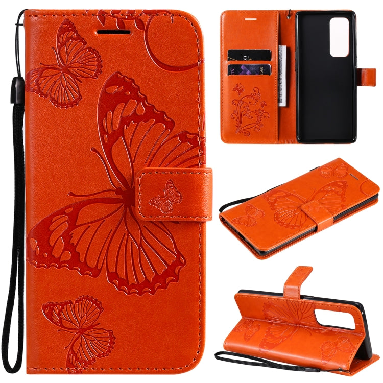 For OPPO Reno5 Pro+ 5G / Find X3 Neo Pressed Printing Butterfly Pattern Horizontal Flip PU Leather Case with Holder & Card Slots & Wallet & Lanyard