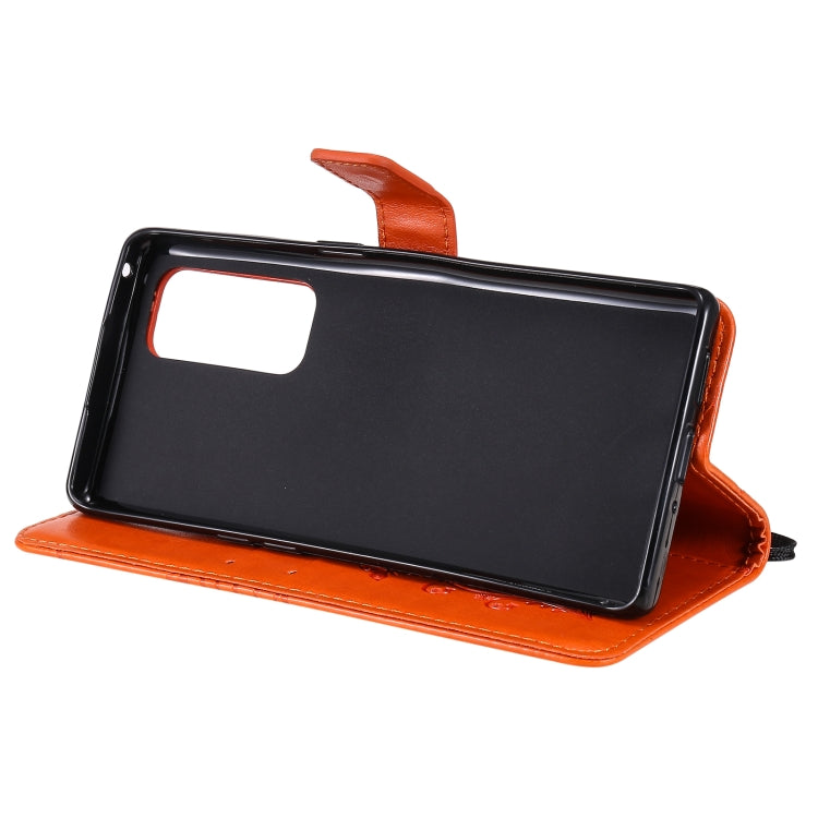 For OPPO Reno5 Pro+ 5G / Find X3 Neo Pressed Printing Butterfly Pattern Horizontal Flip PU Leather Case with Holder & Card Slots & Wallet & Lanyard