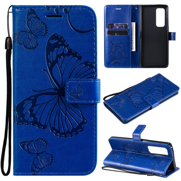 For OPPO Reno5 Pro+ 5G / Find X3 Neo Pressed Printing Butterfly Pattern Horizontal Flip PU Leather Case with Holder & Card Slots & Wallet & Lanyard