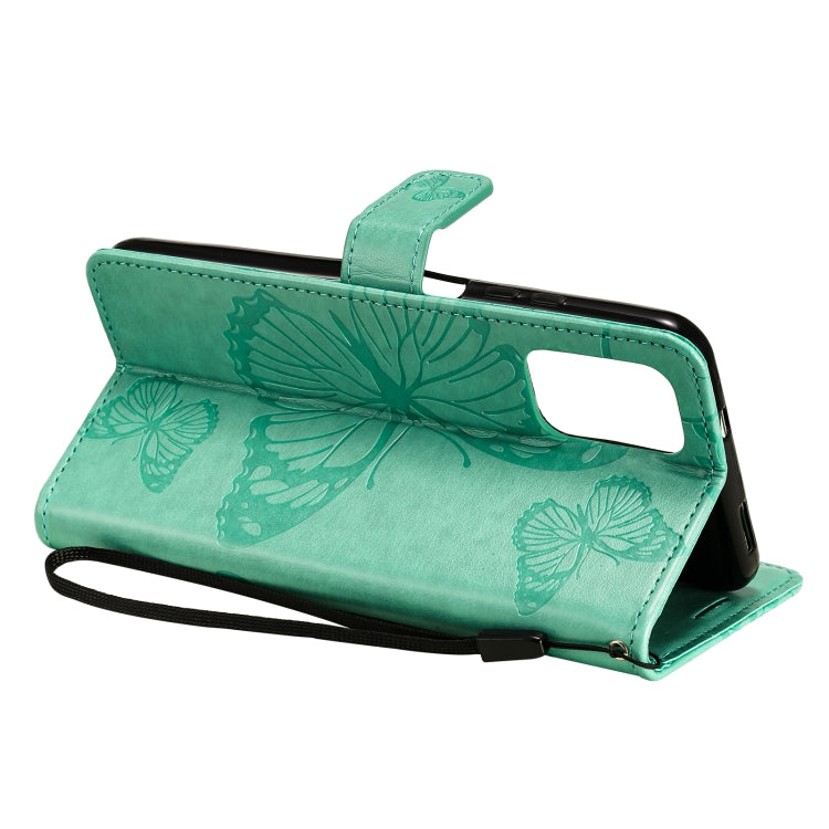 For Xiaomi Redmi Note 10 4G Pressed Printing Butterfly Pattern Horizontal Flip PU Leather Case with Holder & Card Slots & Wallet & Lanyard