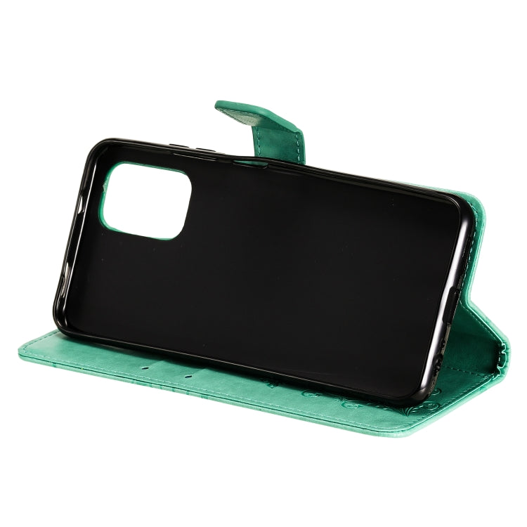 For Xiaomi Redmi Note 10 4G Pressed Printing Butterfly Pattern Horizontal Flip PU Leather Case with Holder & Card Slots & Wallet & Lanyard