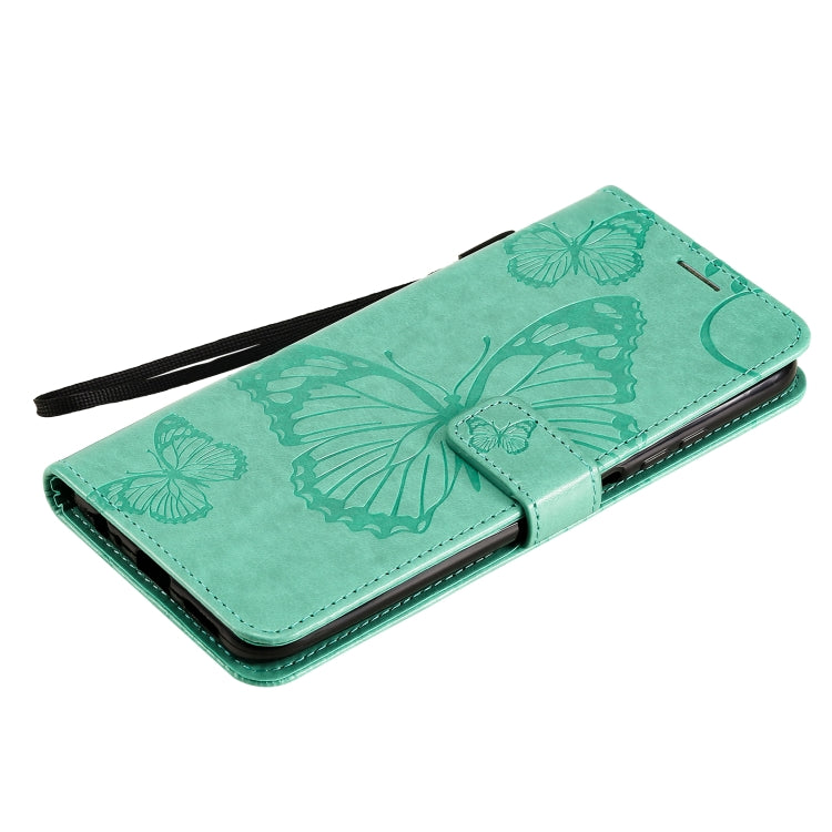 For Xiaomi Redmi Note 10 4G Pressed Printing Butterfly Pattern Horizontal Flip PU Leather Case with Holder & Card Slots & Wallet & Lanyard