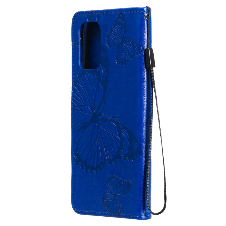 For Xiaomi Redmi Note 10 4G Pressed Printing Butterfly Pattern Horizontal Flip PU Leather Case with Holder & Card Slots & Wallet & Lanyard