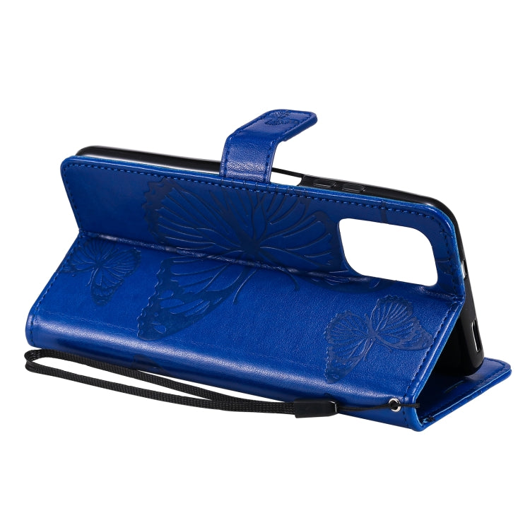 For Xiaomi Redmi Note 10 4G Pressed Printing Butterfly Pattern Horizontal Flip PU Leather Case with Holder & Card Slots & Wallet & Lanyard