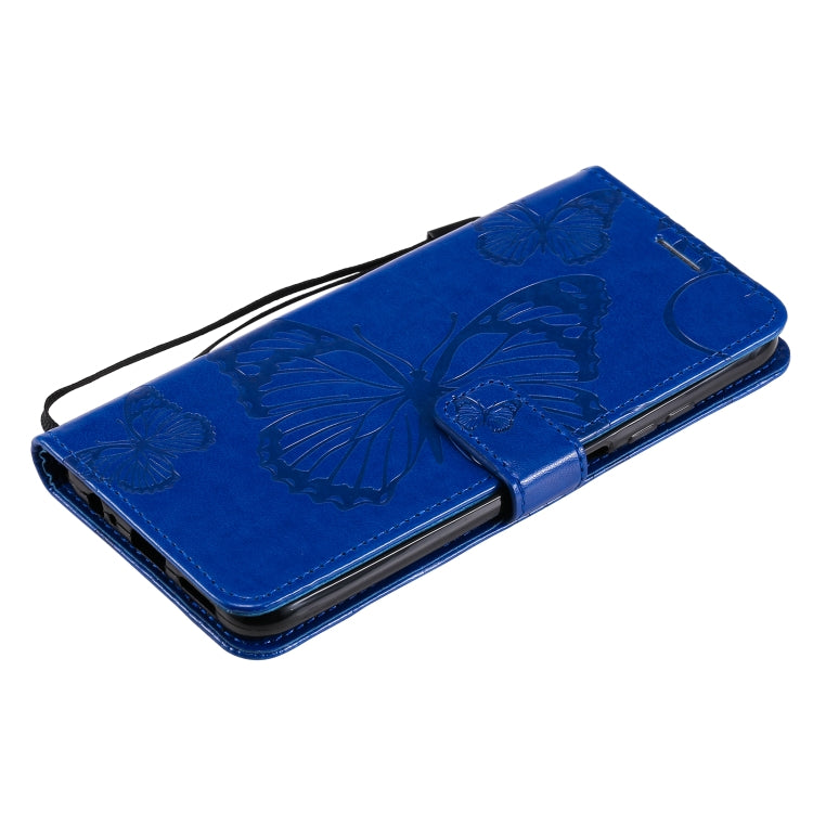 For Xiaomi Redmi Note 10 4G Pressed Printing Butterfly Pattern Horizontal Flip PU Leather Case with Holder & Card Slots & Wallet & Lanyard