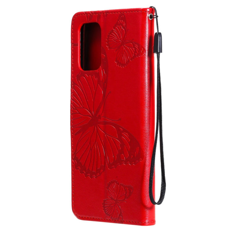 For Xiaomi Redmi Note 10 4G Pressed Printing Butterfly Pattern Horizontal Flip PU Leather Case with Holder & Card Slots & Wallet & Lanyard