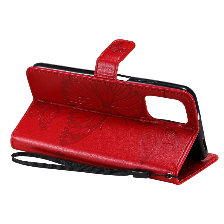 For Xiaomi Redmi Note 10 4G Pressed Printing Butterfly Pattern Horizontal Flip PU Leather Case with Holder & Card Slots & Wallet & Lanyard