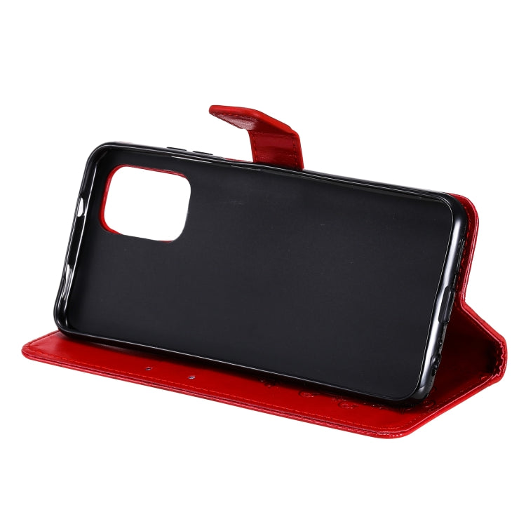 For Xiaomi Redmi Note 10 4G Pressed Printing Butterfly Pattern Horizontal Flip PU Leather Case with Holder & Card Slots & Wallet & Lanyard